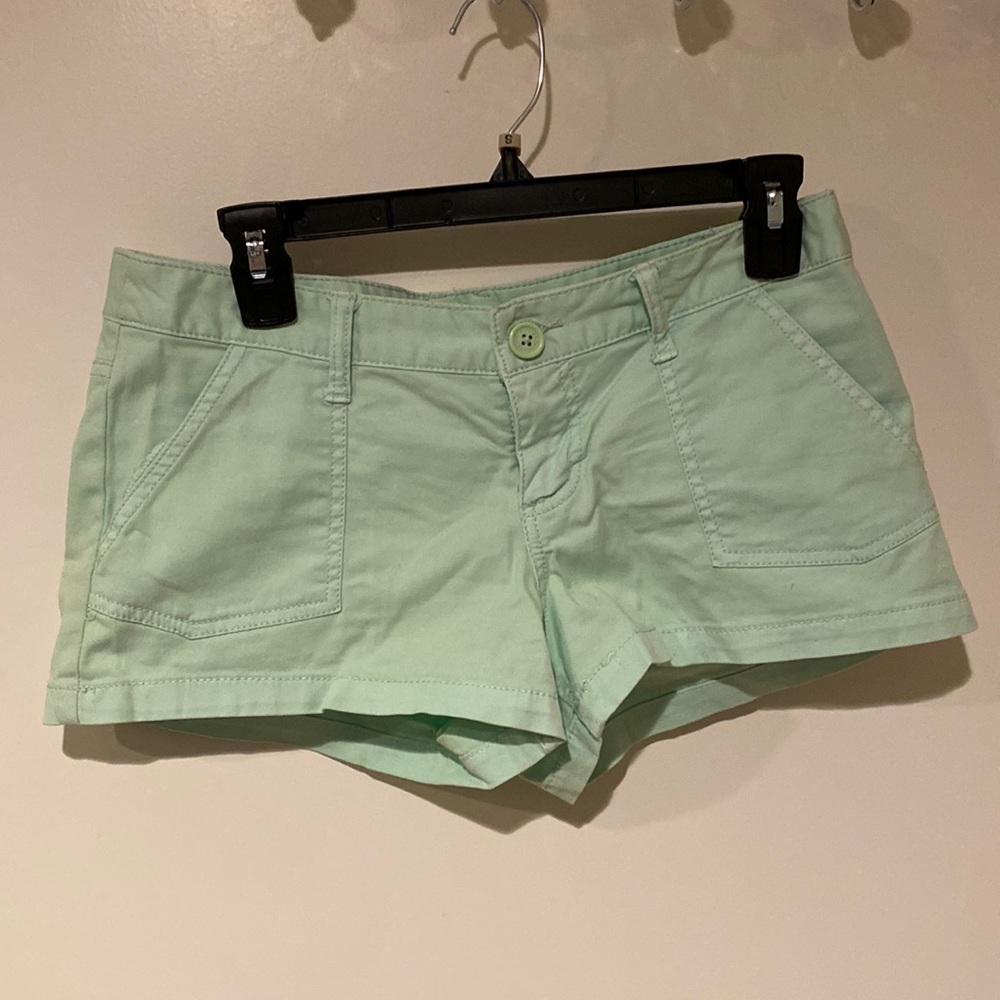 Mint green shorts
